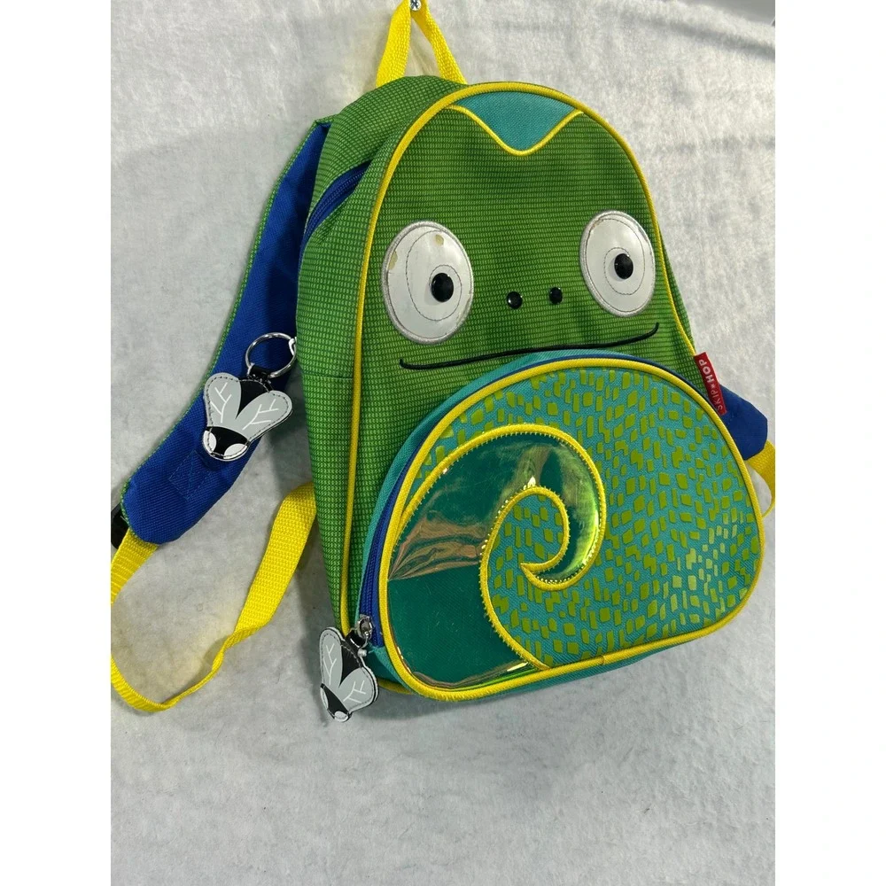 Skip Hop Zoo Little Kid Backpack Chameleon Green Blue Animal School Bag